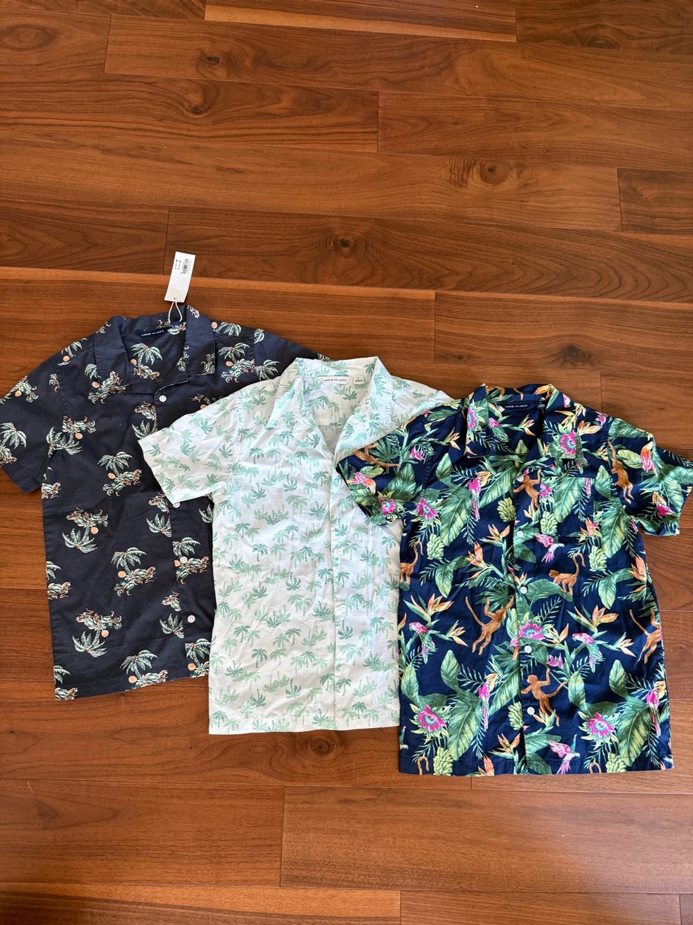 Janie and Jack - set of 3 cabana shirts and matching cabana hat